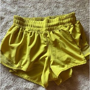 Yellow lululemon shorts! Size 4